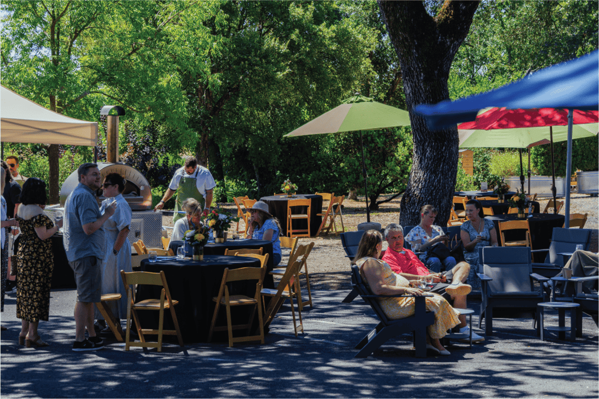Lasseter Lounge wine festival in Glen Ellen, California